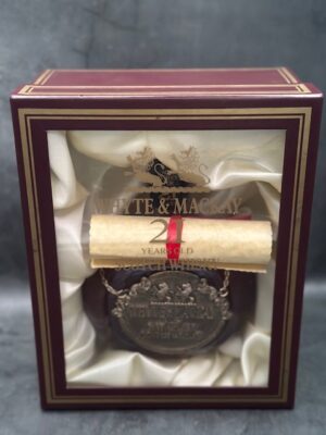 Whyte & Mackay 21 Year Old Blended Scotch Whisky Bot. 1980s Presentation Box